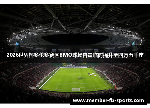 2026世界杯多伦多赛区BMO球场容量临时提升至四万五千座